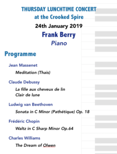 Lunchtime Concert Programme 24th January