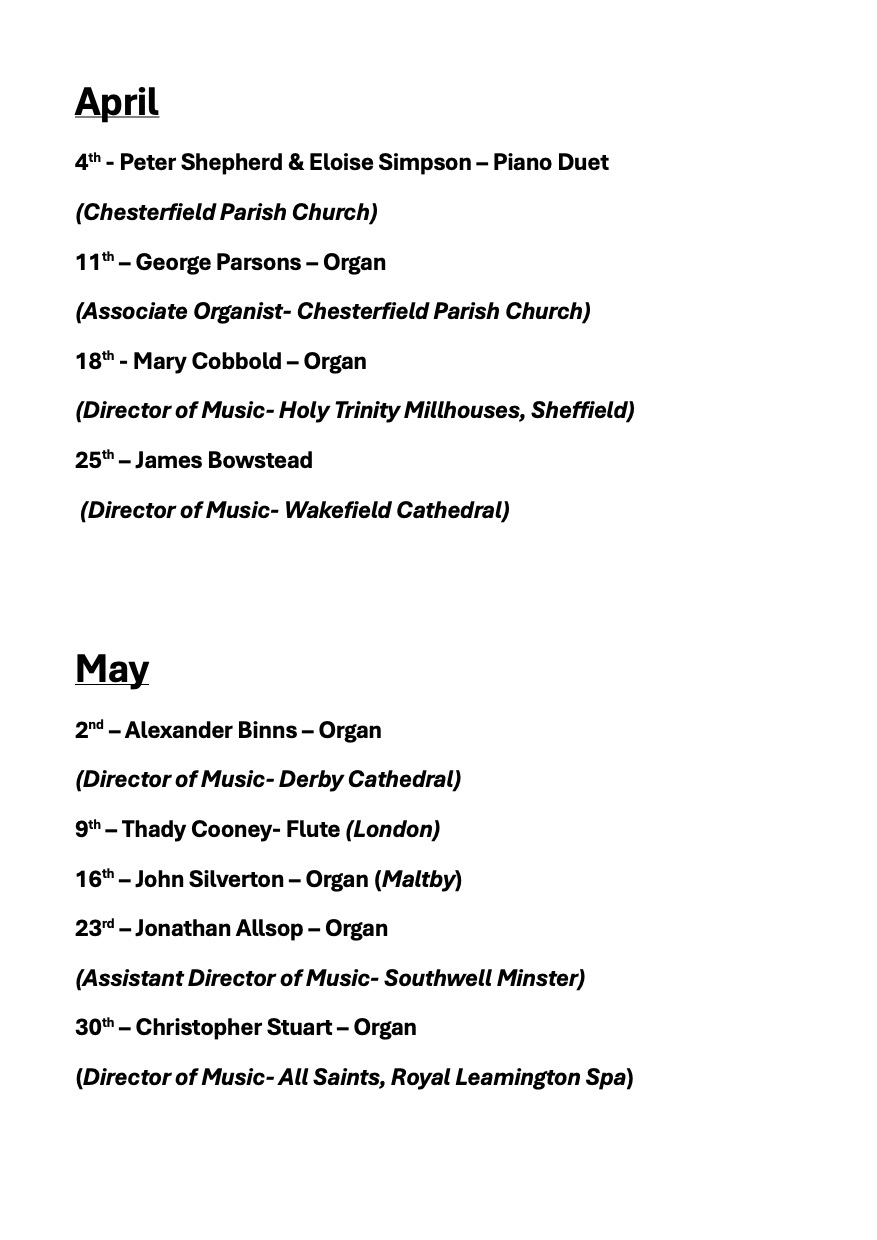 Thursday Lunchtime Concerts